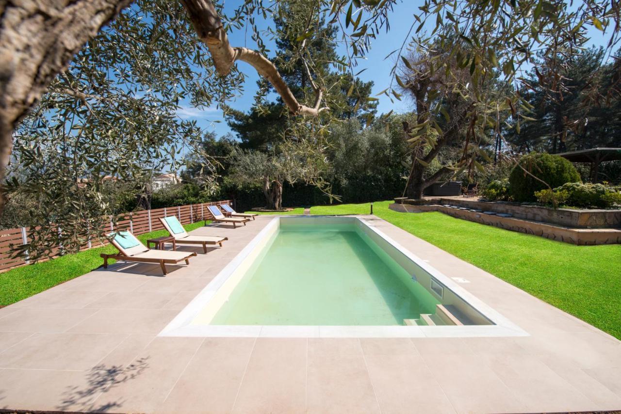 Spyrelia Villa With Private Pool & Outdoor Hot Tub Dassia  Extérieur photo